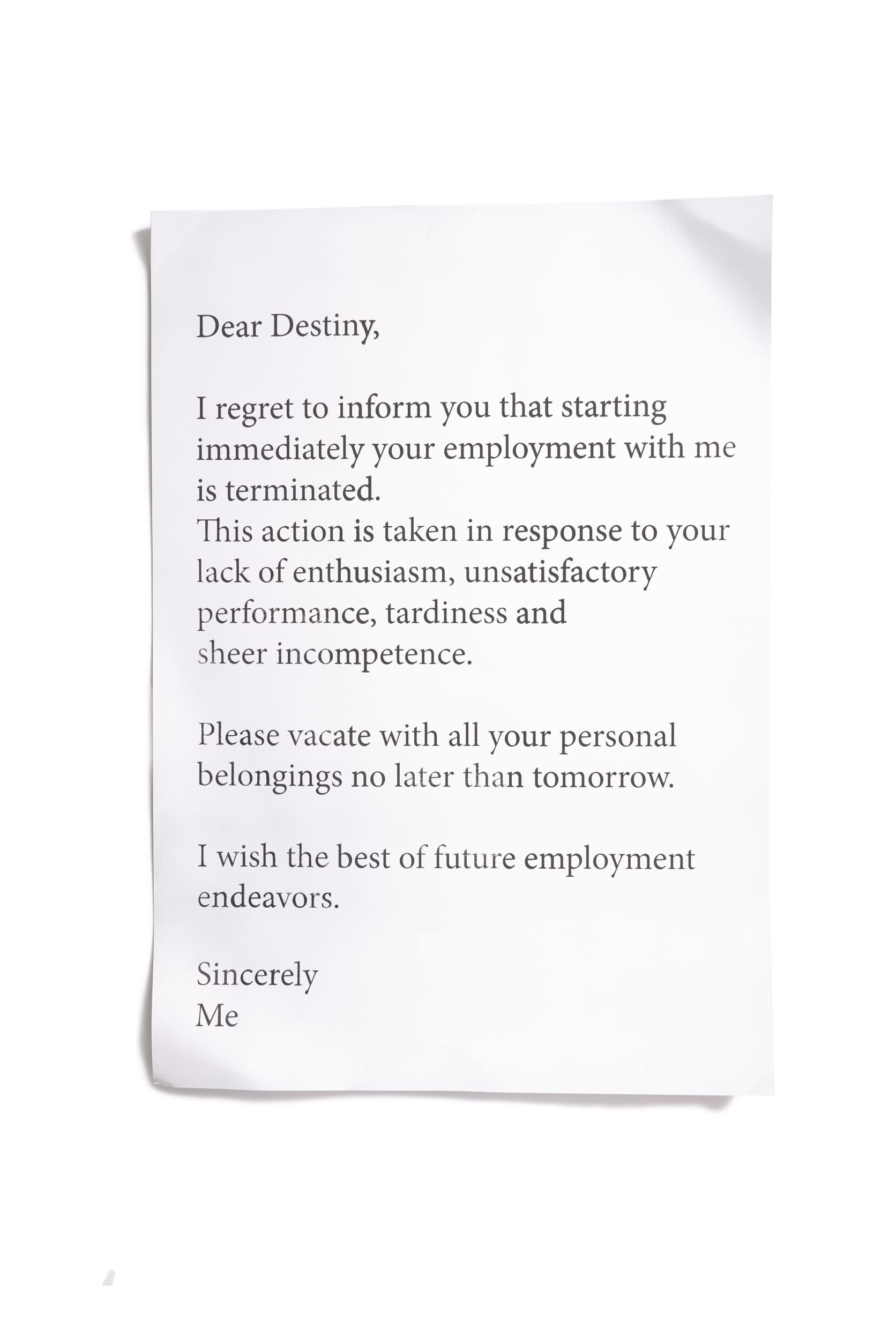 DEAR DESTINY